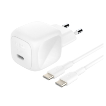 BELKIN Ladegerät 45W + USB-C auf USB-C Kabel 1m (PVC) (Weiß)